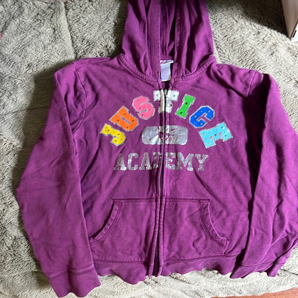 Justice hoodie size 12 used